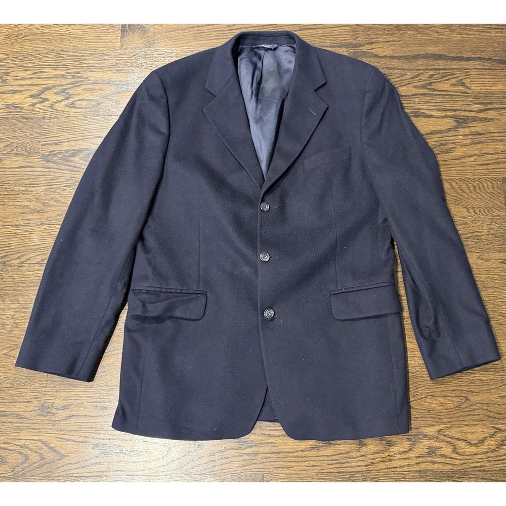 Brooks Brothers Black 346 Wool Silk Cashmere Blazer Sport Coat 42L Jacket Fall